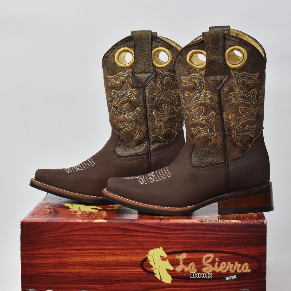 Choco Brown Western Booties By La Sierra Boots